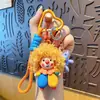 Chaveiro Pingente de Palhaço Cabelo Cacheado Desenho Animado da Moda, Pingente de Bolsa Boneca Fofa, Pequeno Presente Chaveiro