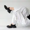 Zapatos Mary Jane de Cuero de Vaca de Primera Capa + Tela con Suela Gruesa para Mujer Zapatos de Salón Nuevos de Cuero Genuino Puntera Redonda Tacón Medio Boca Baja Casuales Zapatos de Salón