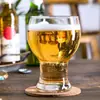 Taza de cerveza de vidrio de estilo europeo creativo para uso doméstico, taza de cerveza artesanal, taza de cerveza de trigo de gran capacidad, cristalería para bar y KTV