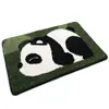 Alfombra de Imitación Cachemir con Dibujo de Panda para Puerta de Baño, Felpudo Absorbente, Alfombrilla para Piso de Baño de Fácil Cuidado, Felpudo de Secado Rápido