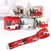 Cinta de Lino Fino Navideña de 5 m Decoración de Guirnalda para Árbol de Navidad Accesorios Colgante Cinta Impresa de Coche de Navidad