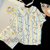 Conjunto de Tres Piezas de Pijamas Infantiles para Niñas, Algodón Nube, Estilo Princesa Primavera y Verano, Nuevo Estilo 2026, Manga Corta, Ropa de Casa Dulce y Linda para Niñas