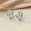 Brincos TEMU transfronteiriços novo estilo zircônia cúbica brincos de nicho de alta qualidade para mulheres brincos da moda e versáteis estilo francês