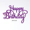 Tarjeta de pastel multicolor transfronteriza Feliz cumpleaños Escena de fiesta en inglés Mesa de postres Bandera