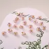 Flor de Cuatro Pétalos Imitación Perla Acrílica Cuentas Sueltas Flor de Lirio del Valle Collar de Perlas Hecho a Mano DIY Colgante Accesorios de Joyería Material