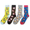 Fabricantes de algodón papas fritas comida fruta kiwi calcetines de moda para las cuatro estaciones cerveza calcetines para mujer sushi sandía calcetines para hombre europeos y americanos calcetines