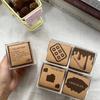 Pó Facial de Biscoito de Chocolate com Esponja Dupla Face Air Cushion Flocado Mini Polegar Sem Pó Q-Elástico Air Cushion Pó Marshmallow