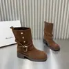 Super Estiloso Outono e Inverno 2026 Novo Modelo Botas de Meia-Canela Ultra Macias Forradas Botas Curtas de Calçar Rápido Botas de Motociclista Botas Martin