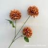 Flores Artificiales para Boda y Decoración del Hogar: Crisantemo de 3 Cabezas, Crisantemo Ping Pong de 5 Cabezas, Bola de Cardo de 9 Cabezas
