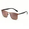 Nova Moda Metal Óculos De Sol Polarizados Dos Homens High-end Sense Personality Box Óculos De Sol Anti-UV