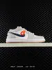 Air Aj1 Jordan 1 Low Entrenamiento Alemán Color Samba Clásico Unisex de Caña Baja Deportivas Casuales Baloncesto Tenis