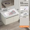Gabinete de Baño Grande de Acero Inoxidable con Arco Lavabo Integrado para Baño Combinación de Gabinete Lavamanos con Fregadero Retenedor de Agua