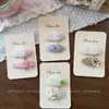 Grampo de Cabelo de Tecido Estilo Coreano Desenho Animado Bordado Infantil Presilha para Franja Cereja Morango Presilha Lateral para Menina BB Clip