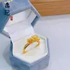 Anillos de la suerte con baño de oro, diseño floral de mariposa y corazón, varios diseños de nicho, anillos de moda y versátiles al por mayor