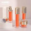 Kit Acrílico Personalizado Laranja Liner Substituível Garrafa a Vácuo Garrafa 50g Garrafa de Creme 15-30ml Garrafa Galvanizada para Loção