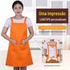 Avental suspensório por atacado com logotipo personalizado impresso, brinde publicitário personalizado, promoção impressa, avental de cozinha à prova d'água sem mangas