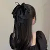 Grampo de Cabelo com Laço Grande Suave Estilo Francês 2026 Novo Modelo Garra de Cabelo para Parte de Trás da Cabeça Acessório de Cabelo