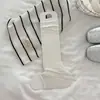 Calcetines Blancos de Seda de Hielo para Mujer, Longitud Media Pantorrilla, Estilo Delgado de Verano, Malla Transpirable, Estilo Coreano y Japonés, Calcetines Largos de Encaje