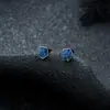 Pendientes de Racimo Completamente Diamantados de Nuevo Estilo Transfronterizos para Hombres, Modernos y Versátiles, Pendientes de Flor de Iris de Alta Gama en Forma de Cruz para Mujeres