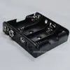Caixa de Bateria com Conector 9V para Pilhas AA, Caixa de Bateria 6V, Suporte de Bateria, Caixa de 4 Pilhas AA, Compartimento de Bateria com Clipe de Bateria