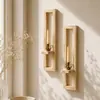 Prateleira de Flores de Madeira Queimada Criativa Boêmia em Forma de Moldura para Parede Armazenamento Decoração de Quarto de Pousada Artesanato em Madeira