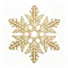 Decoraciones Navideñas 10cm Copos de Nieve, Copos de Nieve con Polvo de Plástico, Colgantes de Copo de Nieve Huecos para Decoración de Árbol de Navidad