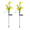 Lámpara Solar de Flor Artificial Led Lirio Lámpara de Suelo Girasol Lámpara de Césped Rosa Lámpara de Jardín Lámpara Decorativa