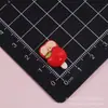 Brochetas Mini de Frutas Falsas Brillantes Mangostán Durazno Manzana Pegamento de Crema Accesorios de Resina DIY Pegatinas para Ligas de Cabello