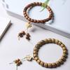Pulsera de un círculo sándalo verde ébano palo de rosa fabricantes de bricolaje venta al por mayor cuentas para hombres y mujeres pulsera de joyería decorativa