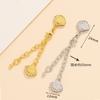 Pulseira Banhada a Cobre Ouro 18K Verdadeiro Micro Diamante Fecho Lagosta Acessórios para Cabeça Ouro Branco Fileira Dupla Pérola Espiral Corrente Extensora Fecho