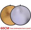 Refletor Fotográfico Dobrável e Portátil para Retratos, Iluminação de Beleza, Placa de Luz Suave Fotográfica Cinco em Um Prata/Branco Dourado-Prata