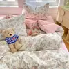 Ins juego de cuatro piezas algodón puro ropa de cama 100% algodón funda de edredón funda de almohada sábana sábana bajera dormitorio estudiantil juego de tres piezas 4