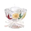 Vaso de Vidrio Flor Seca Vela Aromática Incienso Fragancia Recuerdo Dormitorio Flor Real Cera de Gelatina Vela de Cera de Soja Venta al por Mayor