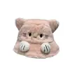 Sombrero de Pescador de Felpa Dulce Estilo Japonés para Gatos para Niñas, Cálido para Otoño e Invierno con Protección para Orejas, Sombrero de Cubo Esponjoso para Adelgazar la Cara