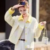 Jaqueta jeans color block nova e estilosa para mulheres, nova coleção primavera e outono 2025, top curto fashion estilo college com uma vibe elegante