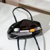 Nova Bolsa Transfronteiriça Versão Coreana 2025 Cor Sólida Simples Bolsa de Mão Bolsa de Ombro para Mulheres, Bolsa de Ombro Casual Moda Versátil Fofa