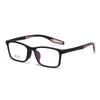 22567 Gafas Deportivas Cuadradas Huecas de Tr90 con Almohadillas Nasales Suaves Desmontables, Armazón de Gafas de Prescripción Bicolor