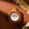 Mini Colgante Thangka Pintado a Mano con Ojos de la Fortuna de Cinco Vías, Patrón Personalizable, Joyería Unisex, Colgante Pequeño de Estilo Étnico