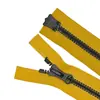 Zíper Original Ykk Nº 8 Dentes Pontiagudos de Resina Imitação Metaluxe Preto Abertura Total Acessórios para Roupas/Bolsas Atacado