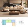 Shuai Ji Feng Villa Combinación de Sofá de Madera Maciza Estilo Antiguo Japonés Casa de Huéspedes Diseño de Tela Tecnológica Sofá de Piso