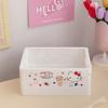 Caja de Almacenamiento de Escritorio Chica del Libro Rojo Corazón de Niña Cuidado de la Piel Lápiz Labial Plegable Mini Organizador Cesta de Compras Kulomi