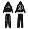 Sudadera con Estampado de Letras Hellstar Hellstar Conjunto de Pantalones Casuales Holgados para Hombre
