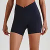 Pantalones Cortos de Yoga de Cintura Alta Transfronterizos Europeos y Americanos, Pantalones Deportivos Ajustados para Mujer que Realzan los Glúteos de Melocotón, Venta al por Mayor