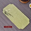 Alfombrilla de Bandeja de Té de Porcelana, Alfombrilla de Té Impermeable, Paño de Té, Alfombrilla para Preparación Seca, Alfombrilla de Té Pintada a Mano, Posavasos de Té, Alfombrilla para Preparación de Té