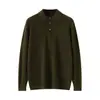 Suéter de Cachemira Pura de Lujo de Alta Gama Baicai Rong Otoño/Invierno 2026 para Hombre con Cuello de Camisa Suéter de Cachemira Pulóver