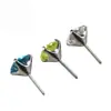Pendientes de Acero Inoxidable con Pasador Huazi de Empuje de Cuatro Garras Circonita Cabezal de Reemplazo DIY Accesorios para Uñas de Labio
