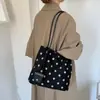 Bolso de hombro tipo tote casual de moda con diseño de lunares estilo coreano, simple, para mujer, 2026, nicho