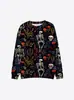 Moletom Casual Masculino Gola Redonda Manga Longa Estampado 3D Halloween Abóbora Fantasma Europeu e Americano Amazon Transfronteiriço Moletom Masculino e Feminino