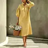 Verão 2026 Nova Moda Europeia e Americana Roupas Femininas Vestido Simples da Moda Casual Diário Saia Longa Solta