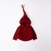 Conjunto de suéter para niña, chaleco de cuero grueso de otoño e invierno, nuevo estilo, moderno conjunto de tres piezas para bebés y niños pequeños